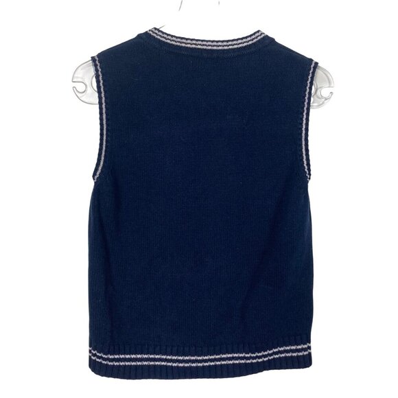 Kitestrings Nautical Vest Kids 12 Blue All Cotton Blue Sailboat Design Preppy - Picture 3 of 6